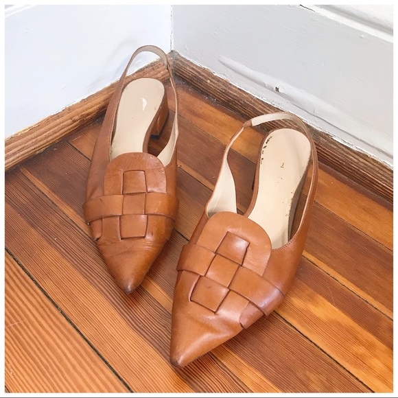 M. Gemi Shoes - M. Gemi The Sirene Leather Heeled Slingback Flats